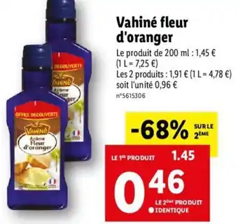 Lidl Vahiné Fleur d'Oranger offre