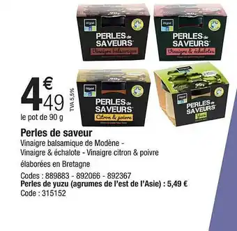 Promocash Perles de saveur offre