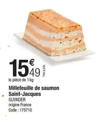 Promocash Millefeuille de saumon saint-jacques offre