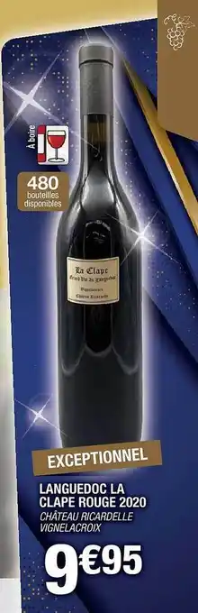 Cora x Carrefour Languedoc la clape rouge 2020 château ricardelle vignelacroix offre