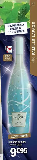 Cora x Carrefour Muscat de noël domaine lafage offre
