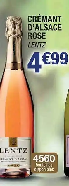 Cora x Carrefour Crémant d'alsace rose lentz offre