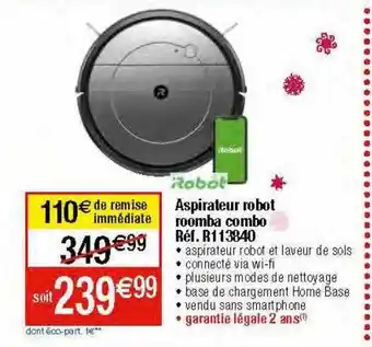 Migros Aspirateur robot roomba combo offre