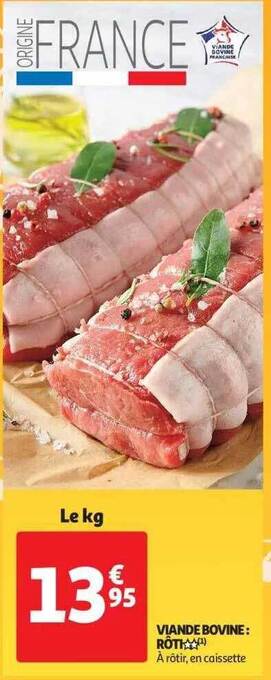 Auchan Viande bovine : rôti** offre