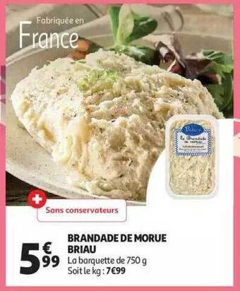 Auchan Brandade de morue briau offre
