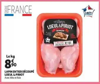 Auchan Lapin entier découpé loeuil & piriot offre
