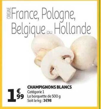 Auchan Champignons blancs offre