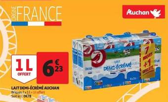 Auchan Lait demi-écrémé auchan offre