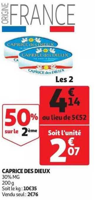 Auchan Caprice des dieux offre