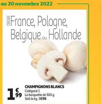 Auchan Champignons blancs offre