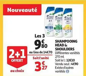 Auchan Shampooing head & shoulders offre