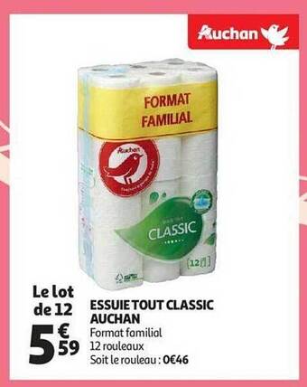 Auchan Essuie tout classic auchan offre