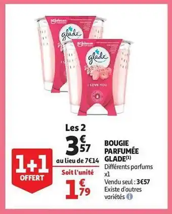 Auchan Bougie parfumée glade offre