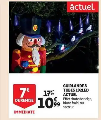 Auchan Guirlande 8 tubes 192 led actuel offre