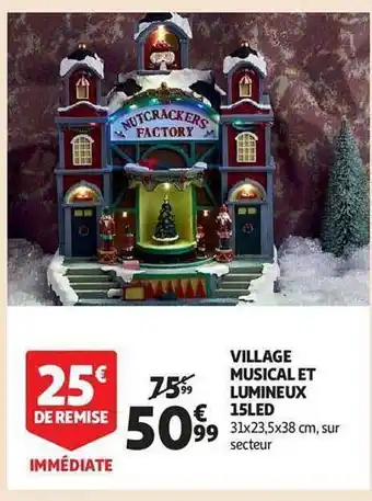 Auchan Village musical et lumineux 15 led offre