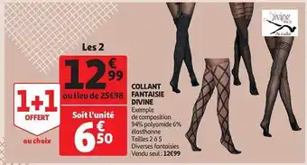 Auchan Collant fantaisie divine offre