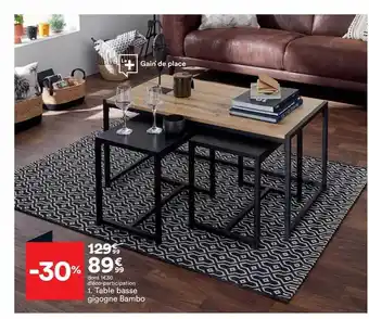 BUT Table basse gigogne bambo offre