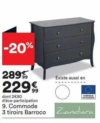 BUT Commode 3 tiroirs barroco zandiara offre