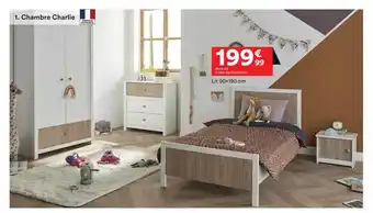 BUT Chambre charlie : lit 90 x 190 cm offre