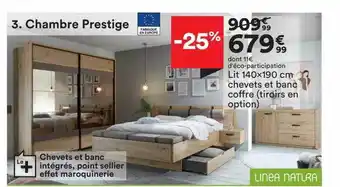 BUT Chambre prestige : lit 140 x 190 cm offre