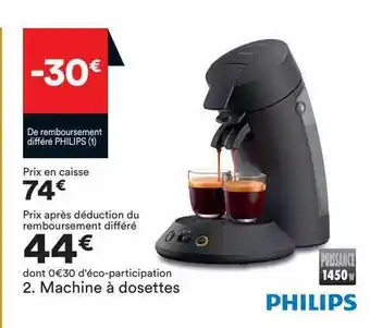 BUT Machine à dosettes philips offre