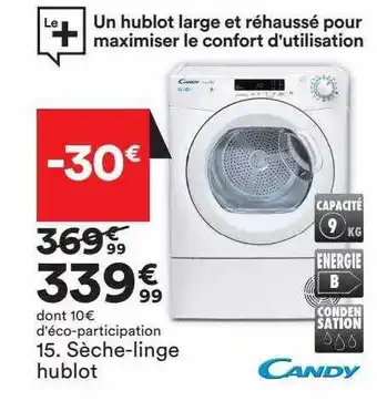 BUT Sèche-linge hublot candy offre