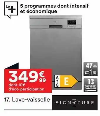 BUT Lave-vaisselle signature offre