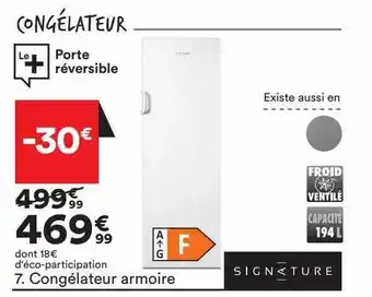 BUT Congélateur armoire signature offre