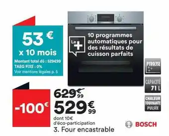 BUT Four encastrable bosch offre