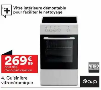 BUT Cuisinière vitrocéramique aya offre