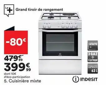 BUT Cuisinière mixte indesit offre