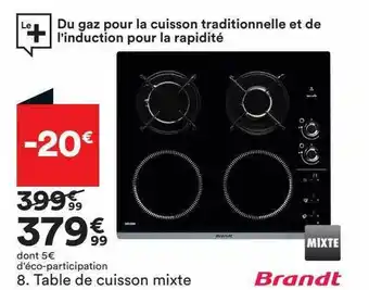 BUT Table de cuisson mixte brandt offre