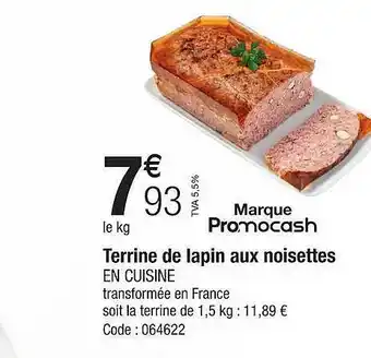 Terrine de lapin aux noisettes en cuisine