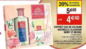 Migros Coffret eau de cologne naturelle classique mont st michel offre