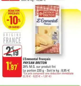 G20 l'Emmental Francais Paysan Breton offre