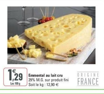 G20 Emmental Au Lait Cru offre