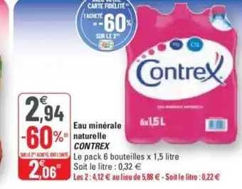 G20 Eau Minerale Naturelle Contrex offre