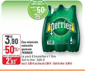 G20 Eau Minerale Naturelle Gazeuse Perrier offre