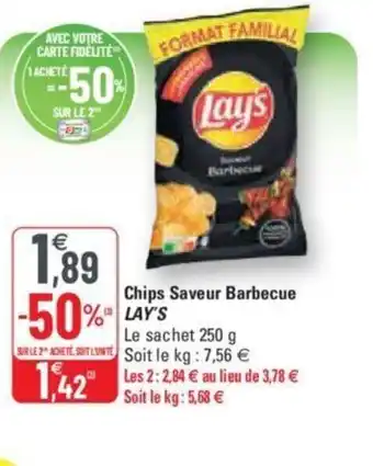 G20 Chips Saveur Barbecue Lay's offre