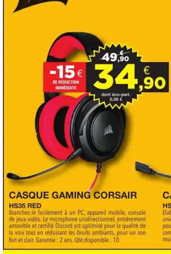 E.Leclerc Casque Gaming Corsair offre