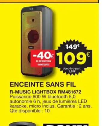 E.Leclerc Enceinte Sans Fil offre