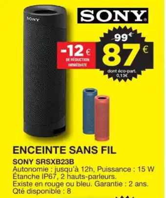 E.Leclerc Enceinte Sans Fil offre