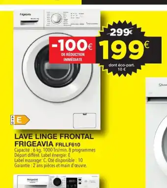 E.Leclerc Lave Linge Frontal Frigeavia offre