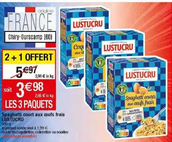 Migros Spaghetti court aux œufs frais lustucru offre