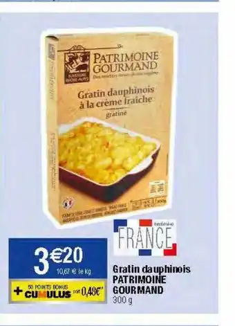 Migros Gratin dauphinois patrimoine gourmand offre