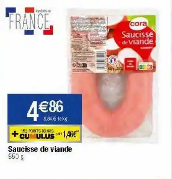 Migros Saucisse de viande cora offre