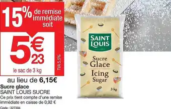 Promocash Sucre glace saint louis sucre offre