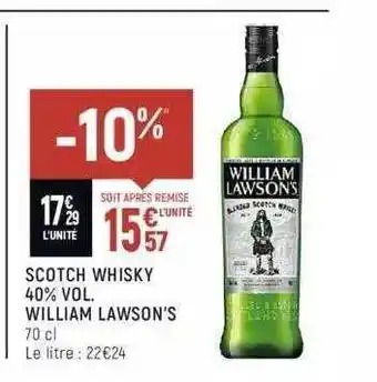 Spar Scotch whisky william lawson's offre