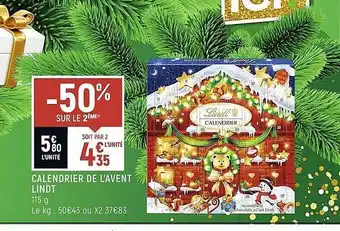 Spar Calendrier de l'avent lindt offre