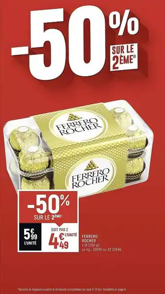 Spar Ferrero rocher offre